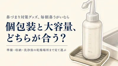 鼻うがい洗浄剤は個包装と大容量どっち？レビューの多い商品を保管と準備で比較